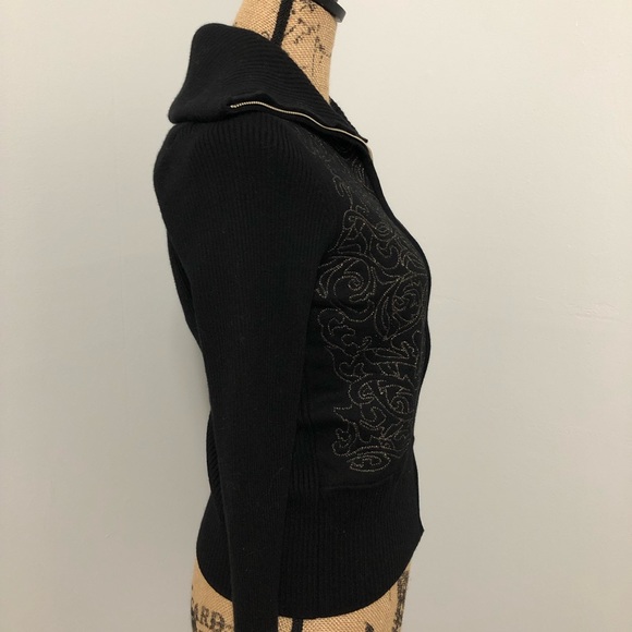 SOLD {WHBM} New Quilted Shimmer Sweater Jacket - Picture 5 of 8